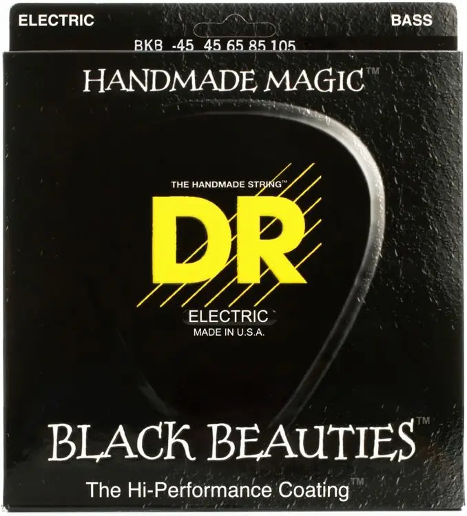 DR Strings DR Black Beauties 4-String Bass Strings 45-105 3-Pack