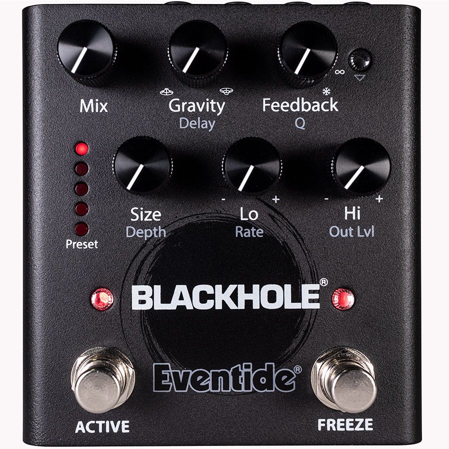 Eventide Blackhole reverb pedal, front view