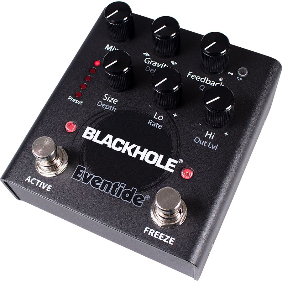 Eventide Blackhole reverb pedal, high angled view