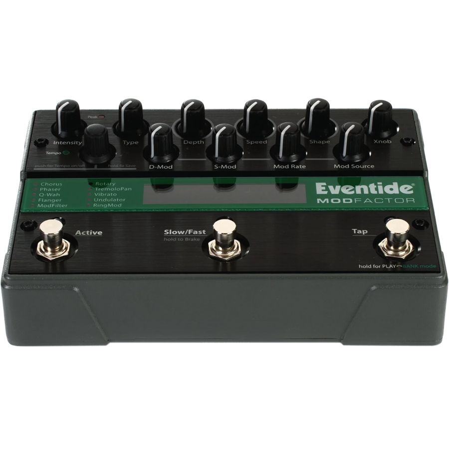 Eventide ModFactor modulation pedal, low front perspective