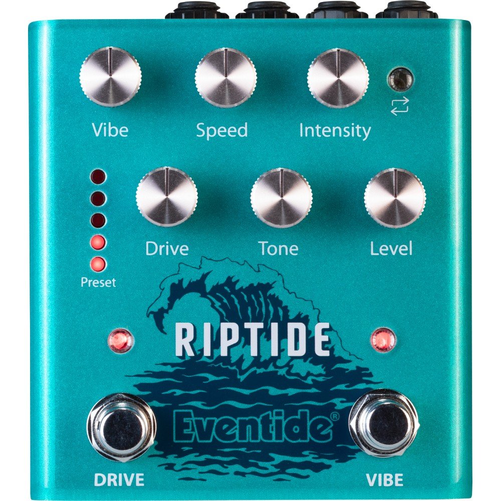 Eventide Riptide drive and Uni-Vibe pedal, front view