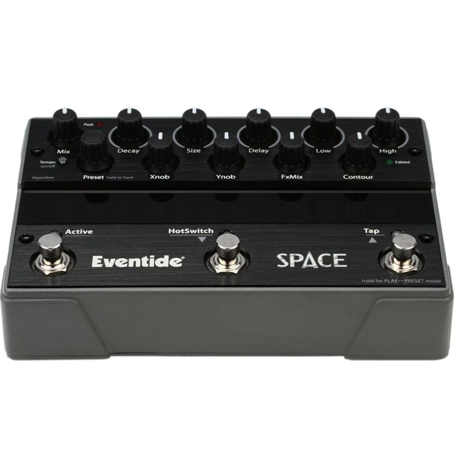 Eventide Space reverb pedal, low front perspective