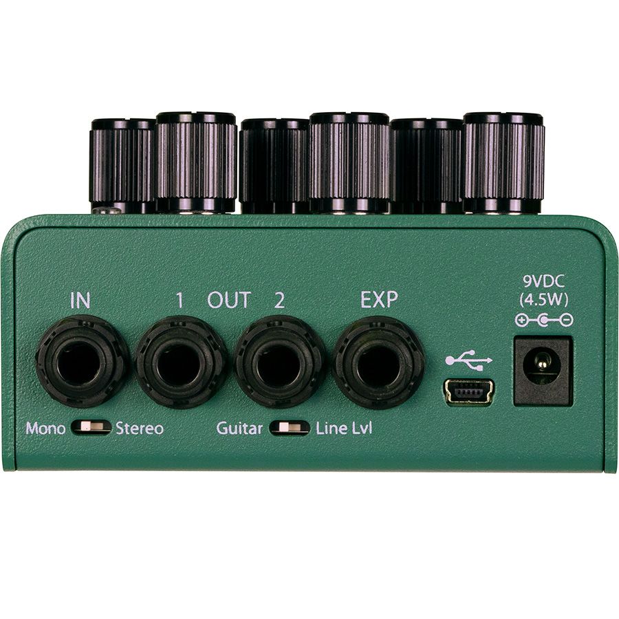 Eventide TriceraChorus pedal, rear input and output panel