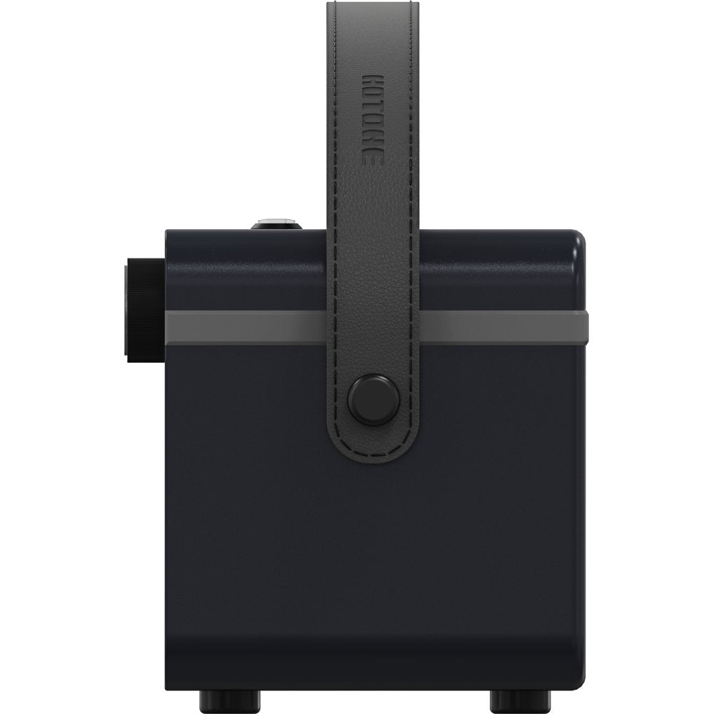 Hotone Pulze AP-30BK amplifier, close view of carry handle attachment on black finish