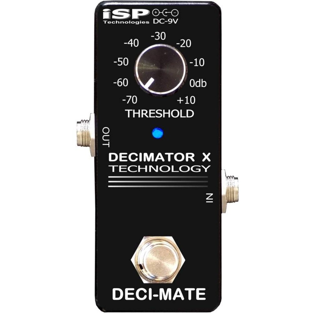 ISP Technologies Deci-Mate Micro Noise Reduction Pedal top-down view with THRESHOLD knob