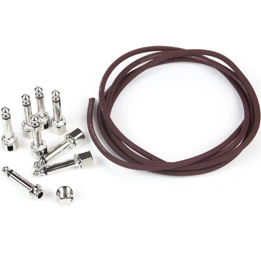 SIS DIY Solderless Patch Cable Kit 8 SIS Plugs and 5 feet Burgundy Monorail