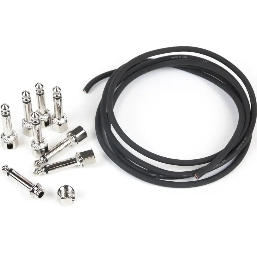 SIS DIY Solderless Patch Cable Kit 8 SIS Plugs and 5 feet Black Monorail