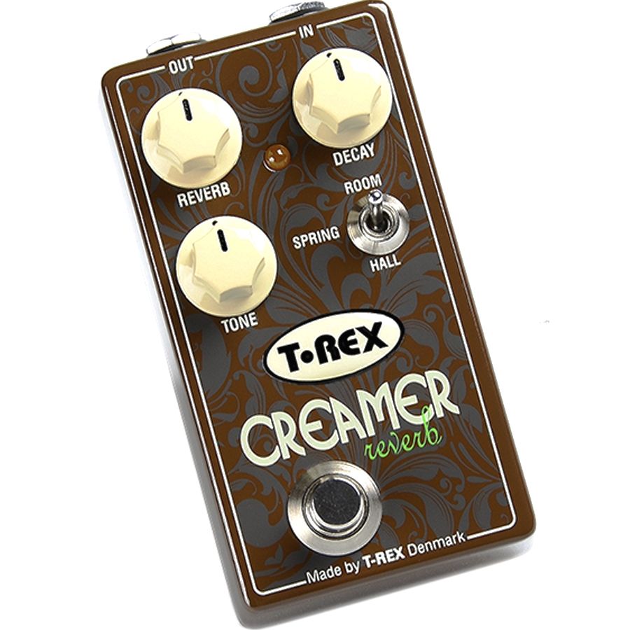 T-Rex Creamer reverb pedal — top panel controls