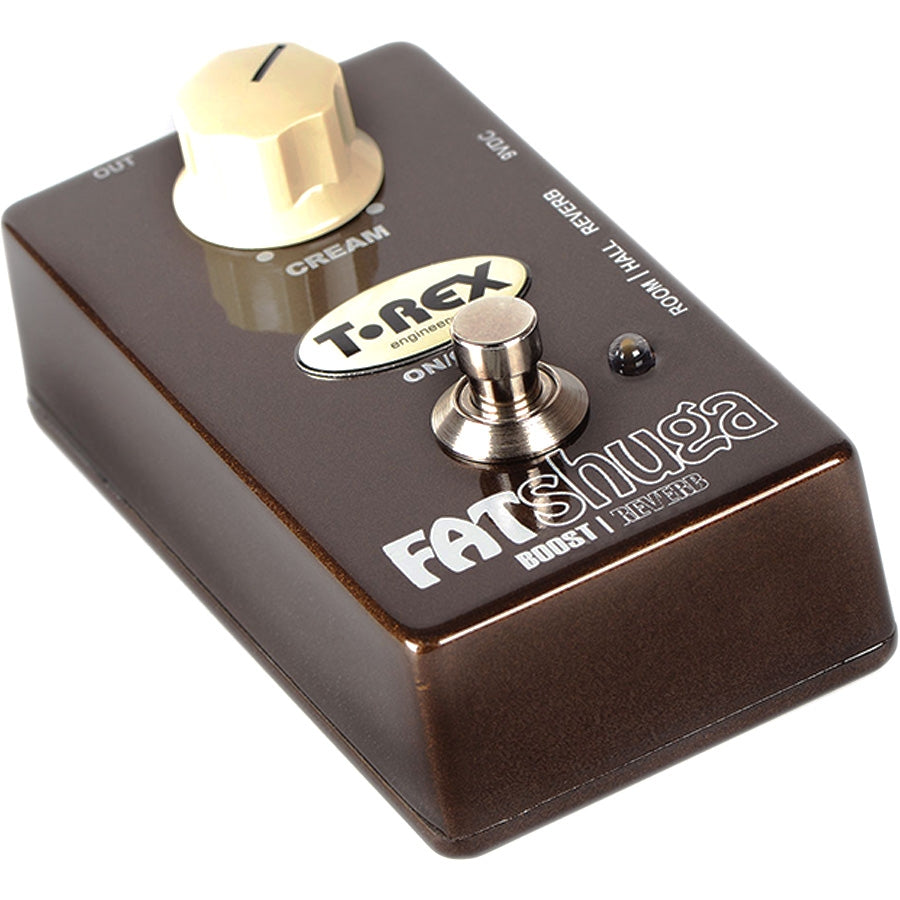 T-Rex Fat Shuga boost and reverb pedal — side jacks