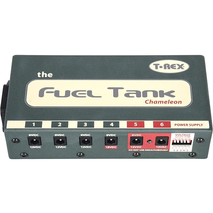 T-Rex Fuel Tank Chameleon multi-voltage isolated power supply — angled view