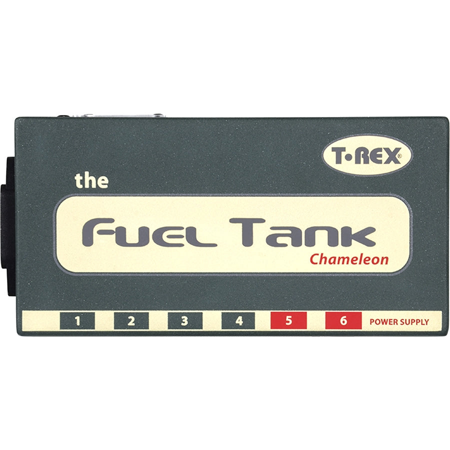 T-Rex Fuel Tank Chameleon multi-voltage isolated power supply — front view with output jacks