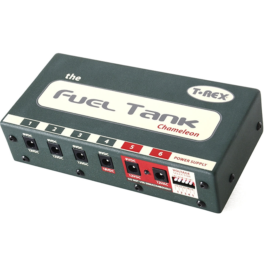 T-Rex Fuel Tank Chameleon multi-voltage isolated power supply — top panel voltage selectors