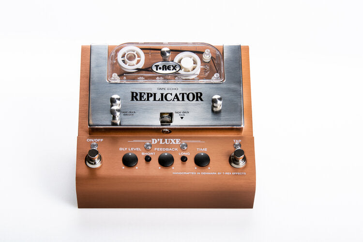 T-Rex Replicator D'Luxe real-tape echo delay pedal — front view