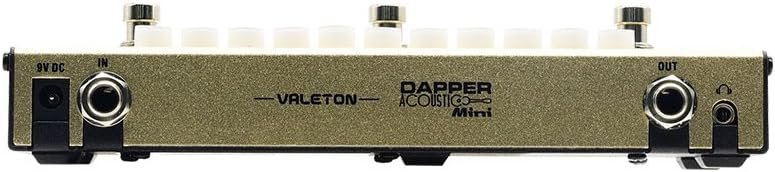 Rear panel of Valeton Dapper Acoustic Mini with power and output jacks