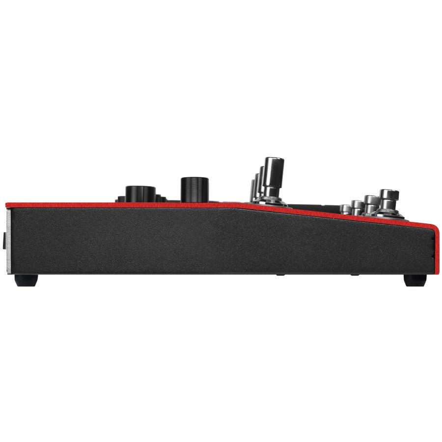 Side view of Valeton GP-200R processor showing footswitch edge