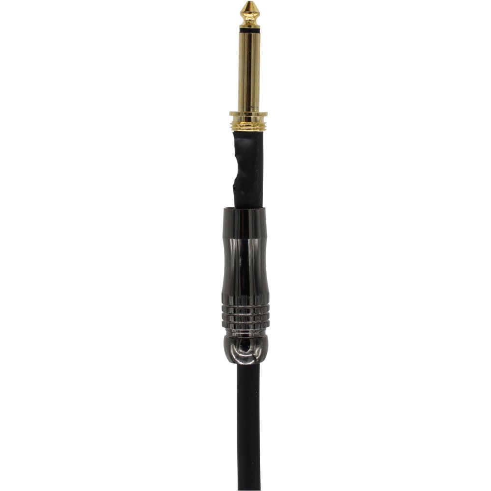 Close-up of the second gold-tipped plug on the Valeton VGC-3 cable