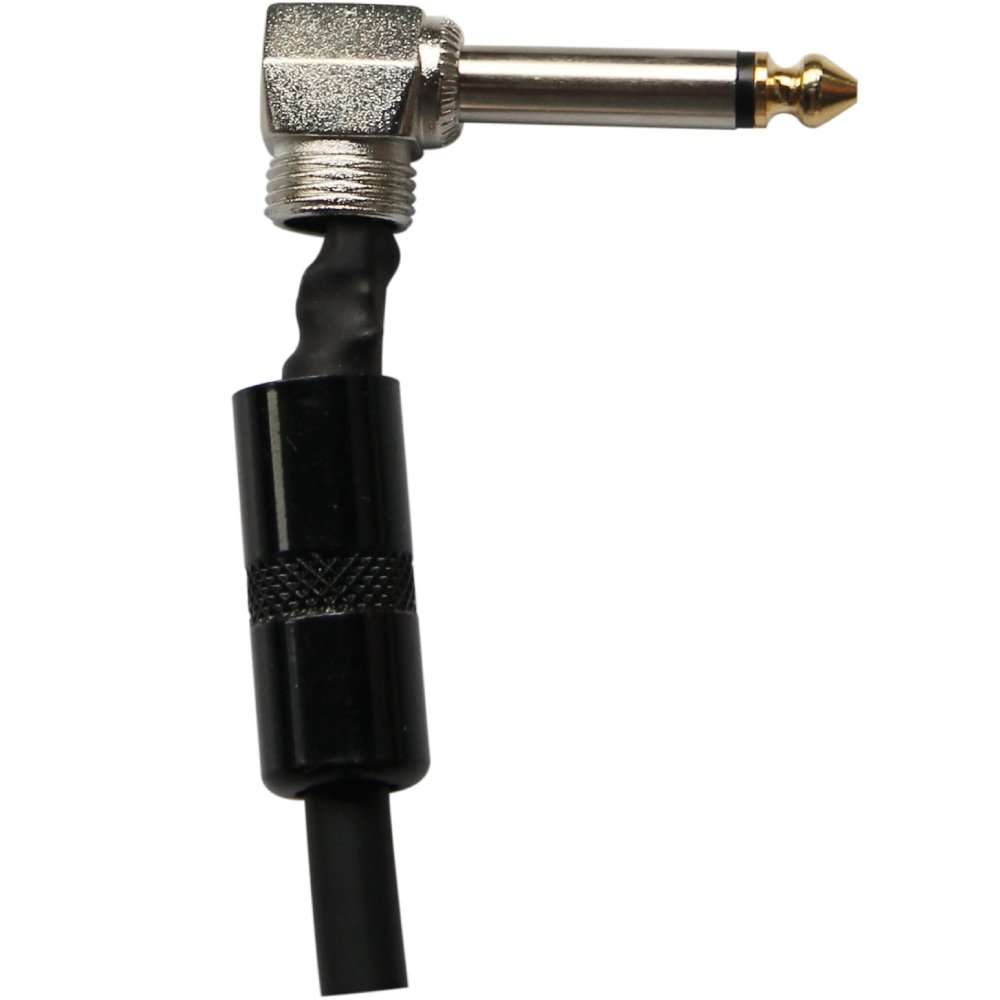 Close-up of the second right-angle plug on the Valeton VPC-3 patch cable