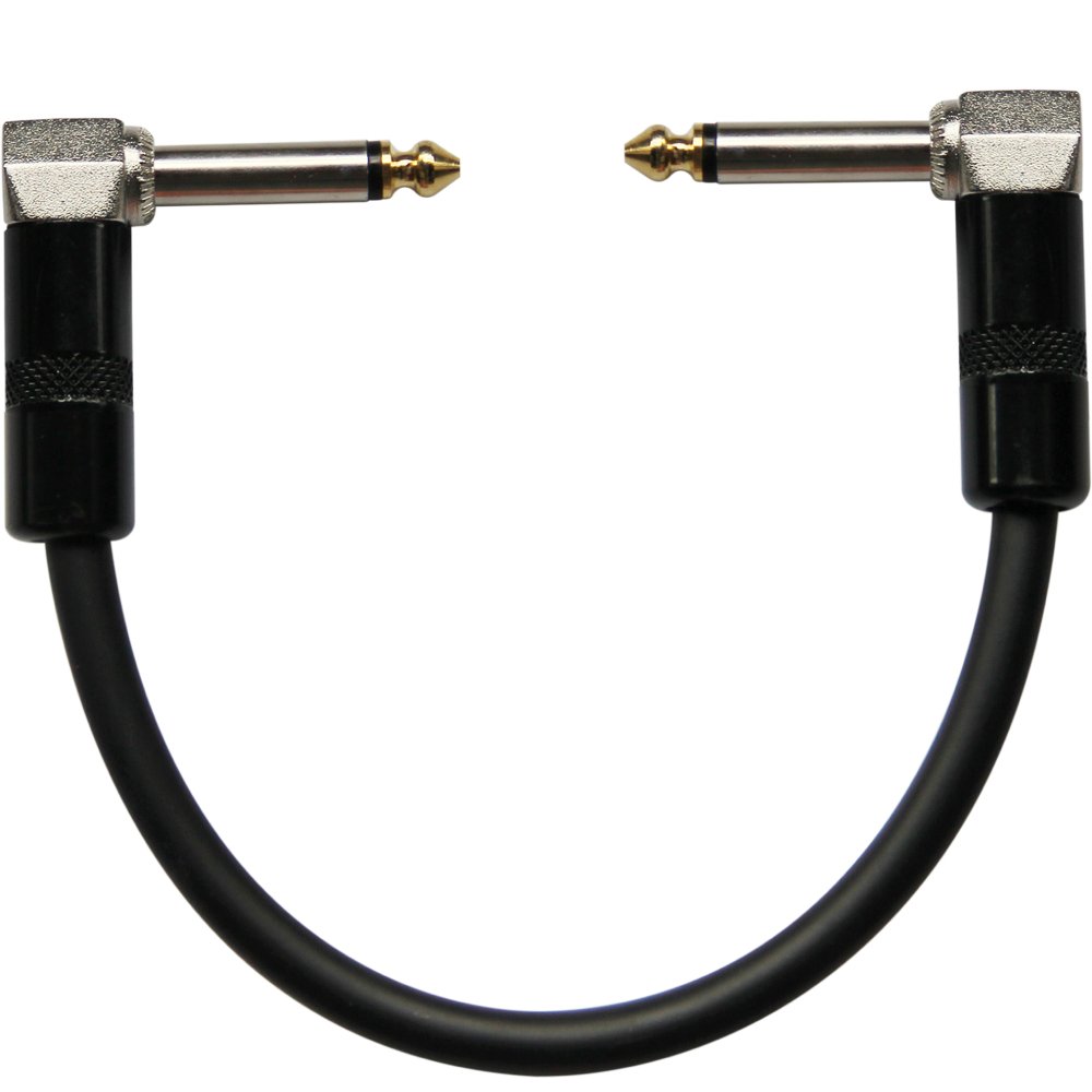 Single Valeton VPC-3 patch cable shown in a U-shape with right-angle plugs