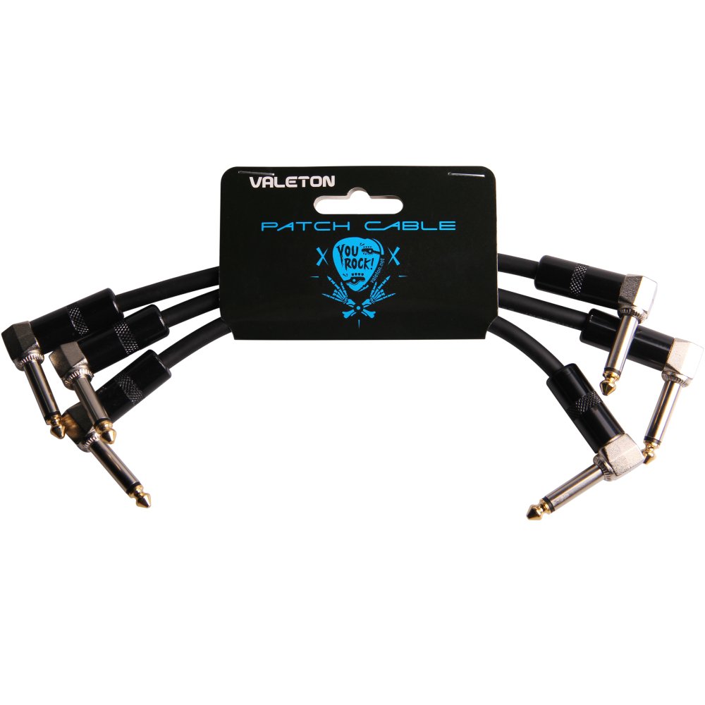 Valeton VPC-3 patch cable 3-pack on its retail hang-tag